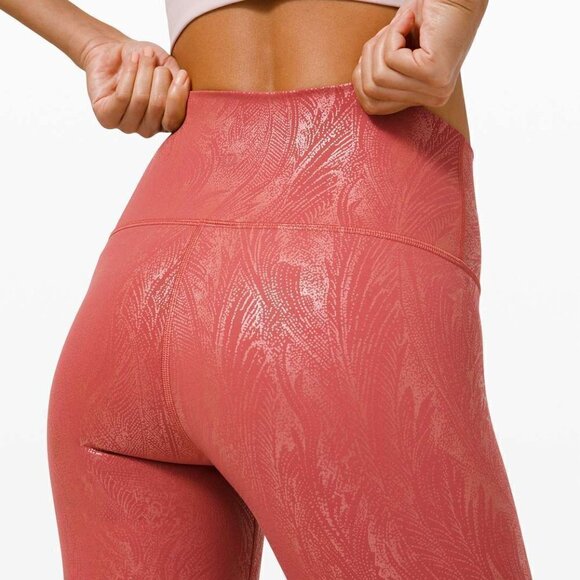 * NWT LULULEMON Lululemon Wunder Under High-Rise Tight 28" *Shine Luxtreme - Picture 4 of 8